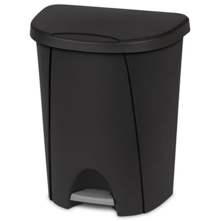 Sterilite Sterilite 10949004 25 Ltr. Step On Wastebasket Can  Black 204239